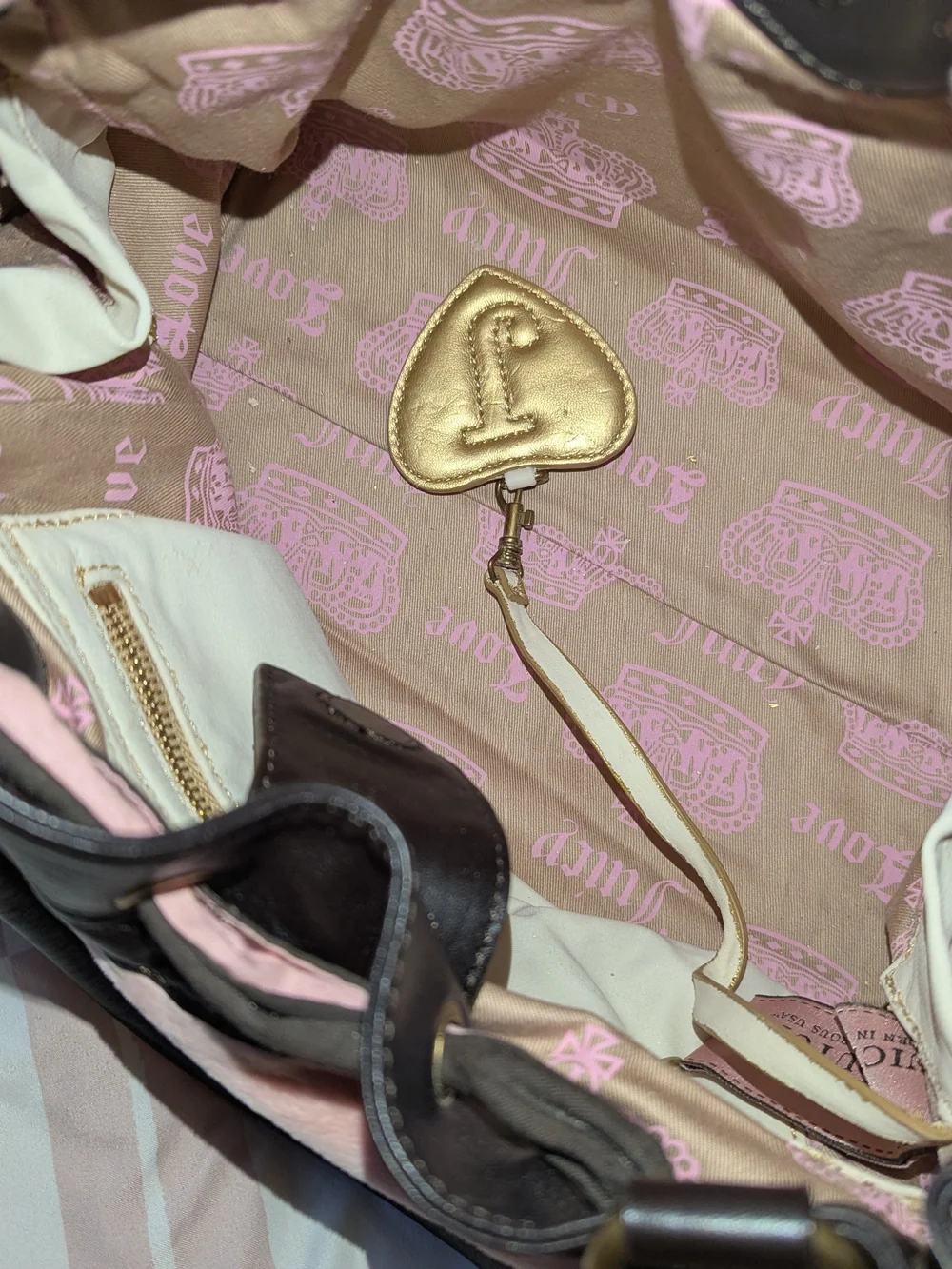Vintage Juicy Couture Daydreamer With Matching Coin Purse/Keychain Bag charm